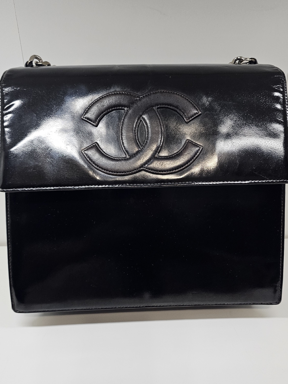 Chanel Black Patent Leather Shoulder Bag